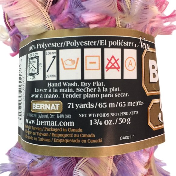 Bernat Boa Yarn Lot 4 Skeins 1.3oz-50g Love Bird Emu Parrot Partridge Eyelash - Picture 3 of 7